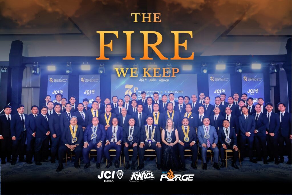 Image of JCI Davao members during the JCI Davao 78th Induction