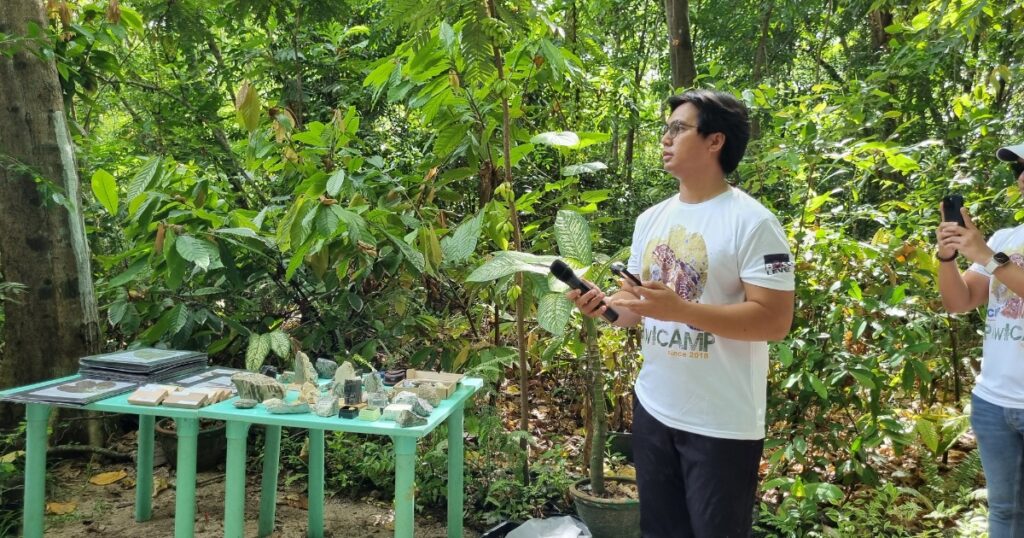 Dr. Marlon Suelto facilitating environmental leadership activities during PawiCamp.