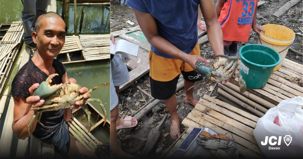 TAMFIAS members with marine products from their sustainable livelihood activities.