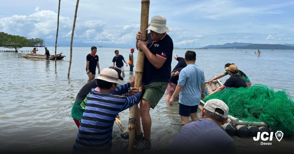 Environmental conservation activities and crab nursery infrastructure from Project Grab Crab.